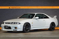 1996 Nissan SKYLINE GT-R BCNR33 R33 Skyline GT-R, Aftermarket Pearl White, Advan Racing 18 inch Wheels, HKS Muffler