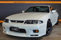 1996 Nissan SKYLINE GT-R BCNR33 R33 Skyline GT-R, Aftermarket Pearl White, Advan Racing 18 inch Wheels, HKS Muffler