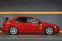 2006 Mitsubishi LANCER EVOLUTION CT9A Lancer GSR Evolution 9 MR, RED SOLID -P23E- RAYS TE37 SAGA Time Attack Edition , VOLTEX GT Wing