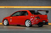 2006 Mitsubishi LANCER EVOLUTION CT9A Lancer GSR Evolution 9 MR, RED SOLID -P23E- RAYS TE37 SAGA Time Attack Edition , VOLTEX GT Wing