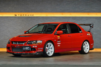 2006 Mitsubishi LANCER EVOLUTION CT9A Lancer GSR Evolution 9 MR, RED SOLID -P23E- RAYS TE37 SAGA Time Attack Edition , VOLTEX GT Wing