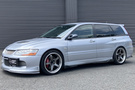 2005 Mitsubishi LANCER EVOLUTION WAGON CT9W Lancer Wagon GT Evolution 9, Advan GT 18 Inch Wheels, Aftermarket Front Lip Spoiler & Mirrors