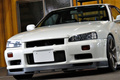 2000 Nissan SKYLINE R34 GT GT-R Look Turbo RB26DETT, R34 GTR rims , URAS aero, Blitz coil overs,  Recaro seat, Defi Gaug