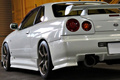 2000 Nissan SKYLINE R34 GT GT-R Look Turbo RB26DETT, R34 GTR rims , URAS aero, Blitz coil overs,  Recaro seat, Defi Gaug