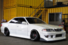 2000 Toyota MARK II SEDAN Turbo  1JZ-GTE, Work CR2P 18 in , N Style over fenders, GReddy intercooler, 326 Power coilovers