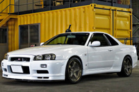 2000 Nissan SKYLINE GT-R 99 Model R34 GT-R V-SPEC NISMO 18 inch LMGT4, FUJITSUBO muffler, NISMO shock absorbers 