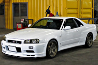 2000 Nissan SKYLINE GT-R 99 Model R34 GT-R V-SPEC NISMO 18 inch LMGT4, FUJITSUBO muffler, NISMO shock absorbers 