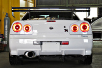 2000 Nissan SKYLINE GT-R 99 Model R34 GT-R V-SPEC NISMO 18 inch LMGT4, FUJITSUBO muffler, NISMO shock absorbers 