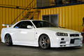 1999 Nissan SKYLINE GT-R R34 GT-R Nismo Side Skirts, Trust Air Clean, Ganador Muffler, Aragosta Adjustable Height Coilovers 