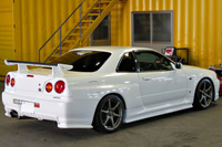 1999 Nissan SKYLINE GT-R R34 GT-R Nismo Side Skirts, Trust Air Clean, Ganador Muffler, Aragosta Adjustable Height Coilovers 