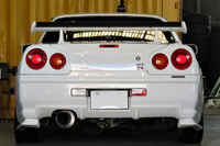 1999 Nissan SKYLINE GT-R R34 GT-R Nismo Side Skirts, Trust Air Clean, Ganador Muffler, Aragosta Adjustable Height Coilovers 