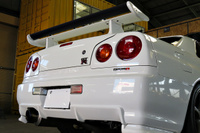 1999 Nissan SKYLINE GT-R R34 GT-R Nismo Side Skirts, Trust Air Clean, Ganador Muffler, Aragosta Adjustable Height Coilovers 