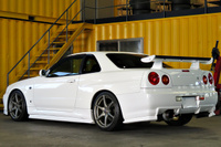 1999 Nissan SKYLINE GT-R R34 GT-R Nismo Side Skirts, Trust Air Clean, Ganador Muffler, Aragosta Adjustable Height Coilovers 