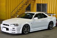 1999 Nissan SKYLINE GT-R R34 GT-R Nismo Side Skirts, Trust Air Clean, Ganador Muffler, Aragosta Adjustable Height Coilovers 