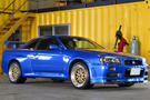 2001 Nissan SKYLINE GT-R R34 GT-R TV2 Bayside Blue, Gold BBS 18 inch Wheels