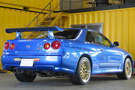 2001 Nissan SKYLINE GT-R R34 GT-R TV2 Bayside Blue, Gold BBS 18 inch Wheels