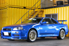 2001 Nissan SKYLINE GT-R R34 GT-R TV2 Bayside Blue, Gold BBS 18 inch Wheels