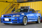 2001 Nissan SKYLINE GT-R R34 GT-R TV2 Bayside Blue, Gold BBS 18 inch Wheels