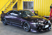 1996 Nissan SKYLINE GT-R R33 GT-R V Spec LP2 Midnight Purple, Nismo LMGT4 18 inch Wheels, GReddy 6 Pot Brake System