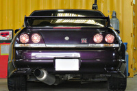 1996 Nissan SKYLINE GT-R R33 GT-R V Spec LP2 Midnight Purple, Nismo LMGT4 18 inch Wheels, GReddy 6 Pot Brake System