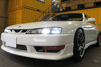 1997 Nissan SILVIA K's S14 OEM Front Kouki & OEM Kouki Rear Spoiler, Work Emotion 18 inch Wheels 