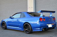 1999 Nissan SKYLINE GT-R R34 GT-R V-SPEC TV2 Bayside Blue, Nismo Aero, Rays Nismo LMGT4 19inch Alloy Wheels