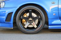 1999 Nissan SKYLINE GT-R R34 GT-R V-SPEC TV2 Bayside Blue, Nismo Aero, Rays Nismo LMGT4 19inch Alloy Wheels