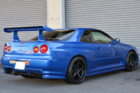 1999 Nissan SKYLINE GT-R R34 GT-R V-SPEC TV2 Bayside Blue, Nismo Aero, Rays Nismo LMGT4 19inch Alloy Wheels