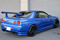 1999 Nissan SKYLINE GT-R R34 GT-R V-SPEC TV2 Bayside Blue, Nismo Aero, Rays Nismo LMGT4 19inch Alloy Wheels