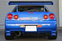 1999 Nissan SKYLINE GT-R R34 GT-R V-SPEC TV2 Bayside Blue, Nismo Aero, Rays Nismo LMGT4 19inch Alloy Wheels