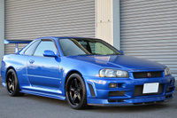 1999 Nissan SKYLINE GT-R R34 GT-R V-SPEC TV2 Bayside Blue, Nismo Aero, Rays Nismo LMGT4 19inch Alloy Wheels