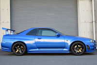 1999 Nissan SKYLINE GT-R R34 GT-R V-SPEC TV2 Bayside Blue, Nismo Aero, Rays Nismo LMGT4 19inch Alloy Wheels