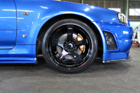 1999 Nissan SKYLINE GT-R R34 GT-R V-SPEC TV2 Bayside Blue, Nismo Aero, Rays Nismo LMGT4 19inch Alloy Wheels