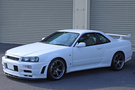 1999 Nissan SKYLINE GT-R R34 GT-R V-Spec, Nismo Front Bumper, Rays TE37SL 18inch, HKS Adjustable Height Coilovers