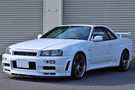 1999 Nissan SKYLINE GT-R R34 GT-R V-Spec, Nismo Front Bumper, Rays TE37SL 18inch, HKS Adjustable Height Coilovers