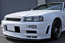 1999 Nissan SKYLINE GT-R R34 GT-R V-Spec, Nismo Front Bumper, Rays TE37SL 18inch, HKS Adjustable Height Coilovers