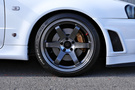 1999 Nissan SKYLINE GT-R R34 GT-R V-Spec, Nismo Front Bumper, Rays TE37SL 18inch, HKS Adjustable Height Coilovers