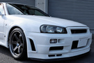 1999 Nissan SKYLINE GT-R R34 GT-R V-Spec, Nismo Front Bumper, Rays TE37SL 18inch, HKS Adjustable Height Coilovers