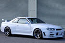 1999 Nissan SKYLINE GT-R R34 GT-R V-Spec, Nismo Front Bumper, Rays TE37SL 18inch, HKS Adjustable Height Coilovers