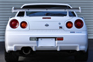 1999 Nissan SKYLINE GT-R R34 GT-R V-Spec, Nismo Front Bumper, Rays TE37SL 18inch, HKS Adjustable Height Coilovers