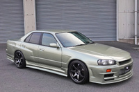 1998 Nissan SKYLINE ER34 25 GT-X TURBO, BNR34 GTR JW0 Millenium Jade Look