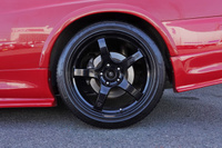 1998 Nissan SKYLINE COUPE ER34 25 GT TURBO ACTIVE RED AR2, GTR LOOK, Rays 18 Inch Wheels