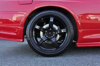 1998 Nissan SKYLINE COUPE ER34 25 GT TURBO ACTIVE RED AR2, GTR LOOK, Rays 18 Inch Wheels