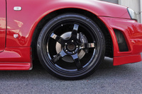 1998 Nissan SKYLINE COUPE ER34 25 GT TURBO ACTIVE RED AR2, GTR LOOK, Rays 18 Inch Wheels