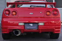 1998 Nissan SKYLINE COUPE ER34 25 GT TURBO ACTIVE RED AR2, GTR LOOK, Rays 18 Inch Wheels