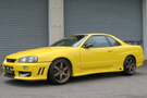 1998 Nissan SKYLINE COUPE ER34 25 GT TURBO HKS RACING WING, RAYS WHEELS, TEIN FLEX Z COILOVERS
