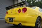 1998 Nissan SKYLINE COUPE ER34 25 GT TURBO HKS RACING WING, RAYS WHEELS, TEIN FLEX Z COILOVERS