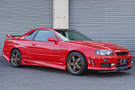 1998 Nissan SKYLINE COUPE ER34 25 GT TURBO AR2 Active Red, NISMO LMGT4 18 Inch Wheels