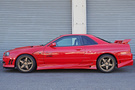 1998 Nissan SKYLINE COUPE ER34 25 GT TURBO AR2 Active Red, NISMO LMGT4 18 Inch Wheels