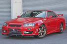 1998 Nissan SKYLINE COUPE ER34 25 GT TURBO AR2 Active Red, NISMO LMGT4 18 Inch Wheels